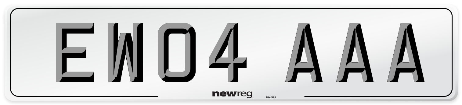 EW04 AAA Number Plate from New Reg